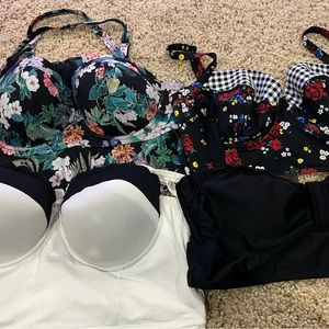 Womens plus size Torrid cropped bikini tops